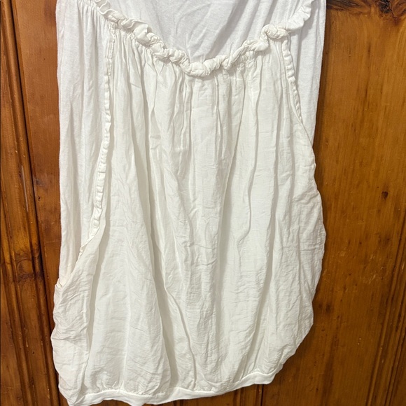 H&B Made in Italy - White Draped Sleeveless Dress - Soft and Comfy - Picture 4 of 6